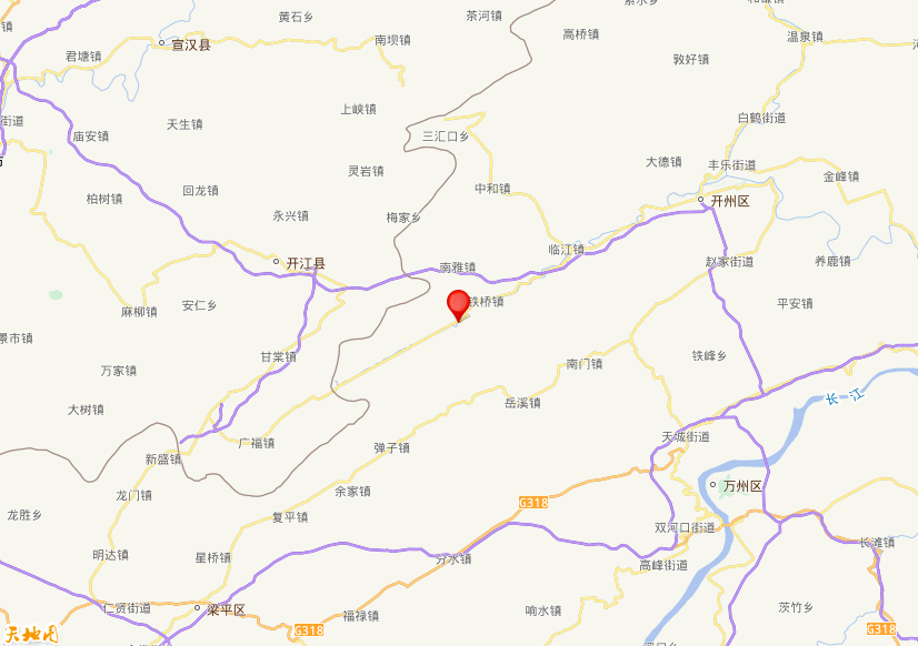 2025年03月19日21时41分，在重庆开州区铁桥镇发生了M 2.1级地震，震中纬度31.01，经度108.09。