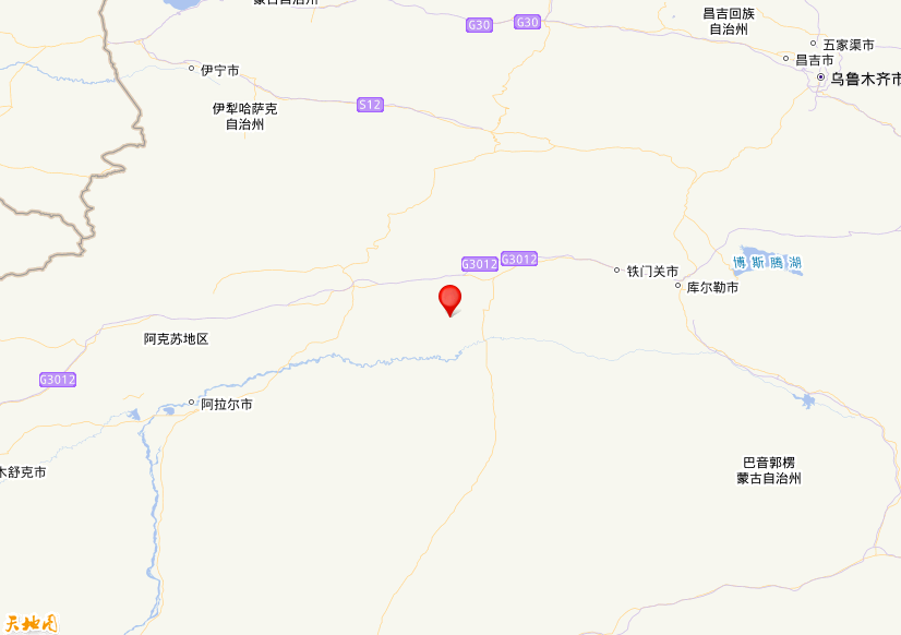 2026年05月21日10时15分，在新疆阿克苏地区库车市发生了M 3.3级地震，震中纬度41.4，经度83.89。