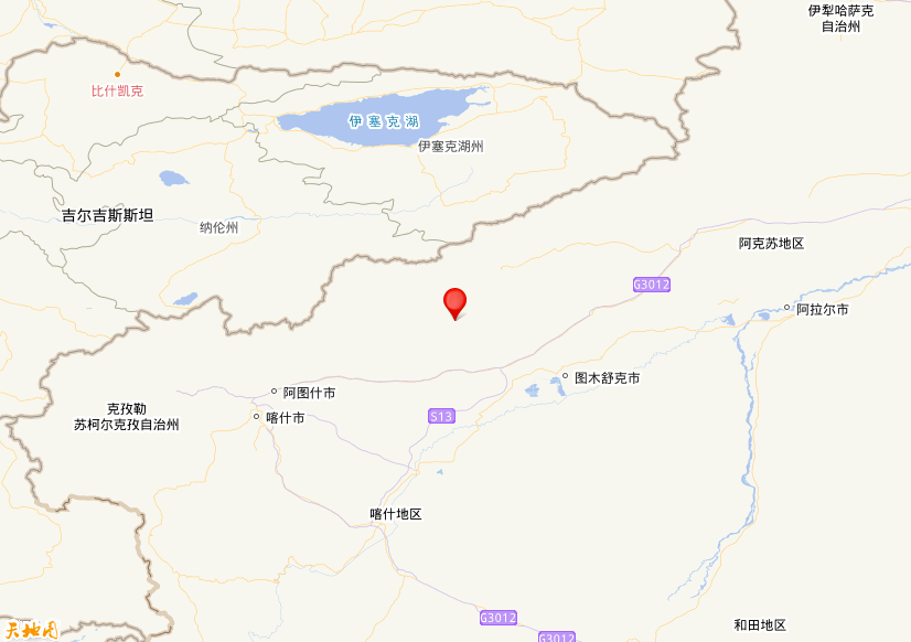 2026年10月26日15时48分，在新疆克孜勒苏州阿合奇县发生了M 4.1级地震，震中纬度40.41，经度77.97。